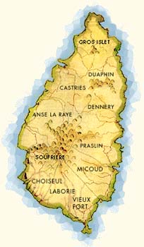 Map of St Lucia